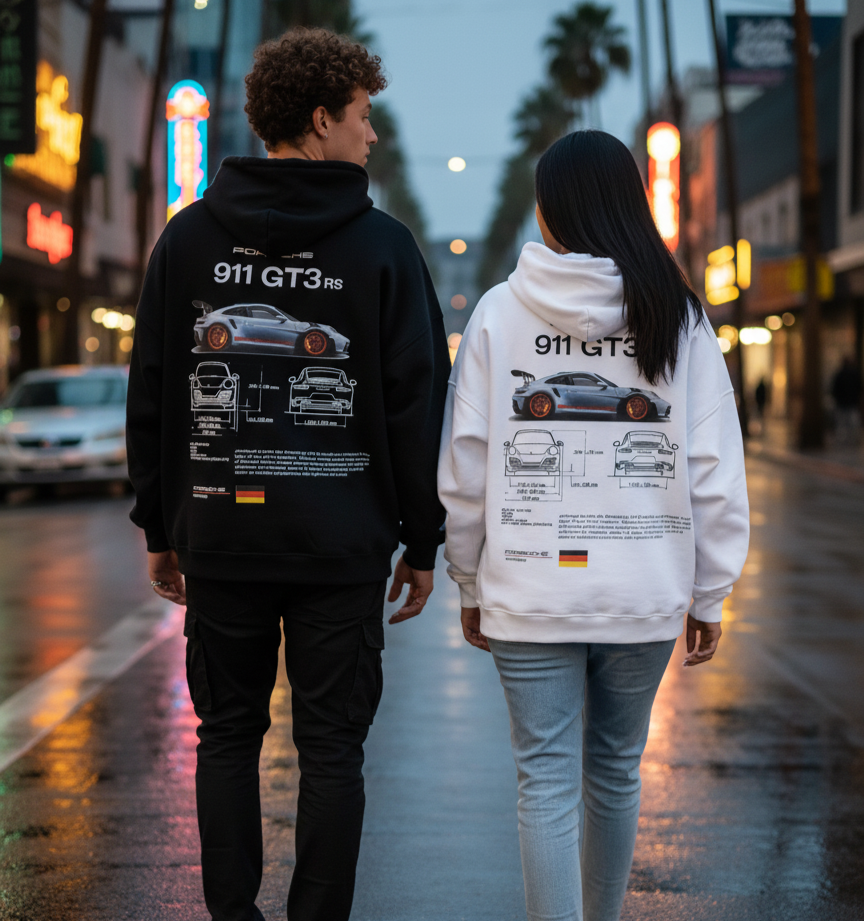 hoodie oversize PORSCHE
